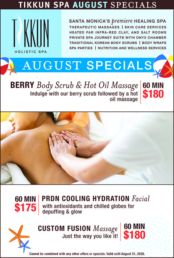 Tikkun Spa August Specials