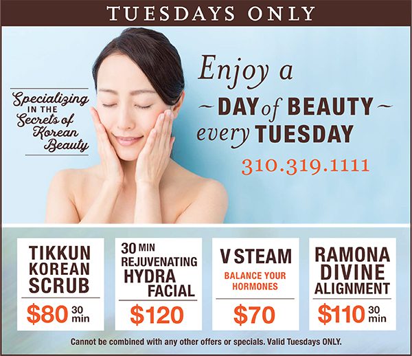 Tikkun Spa Tuesday Specials